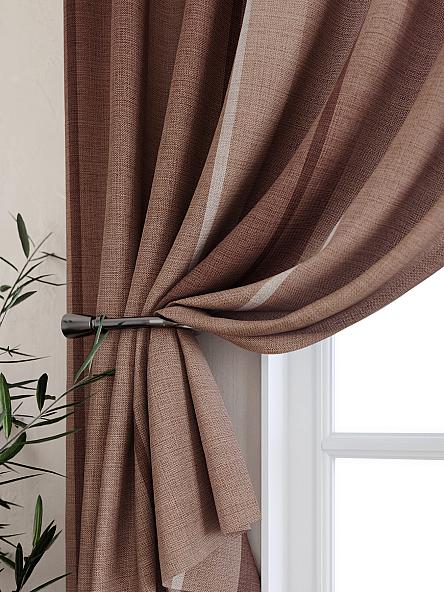 Комплект штор для кухни Арентис (коричневый) - фото 2