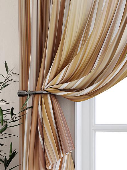 Комплект штор для кухни Амиранис (коричневый) - фото 2