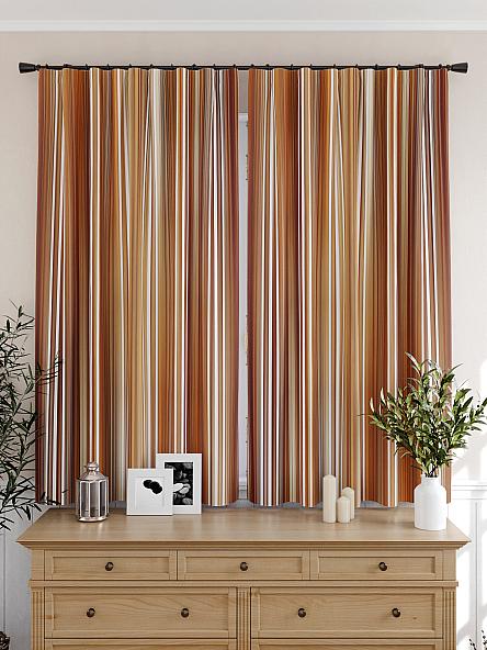 Комплект штор для кухни Амиранис (терракот) - фото 4