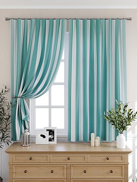 Комплект штор для кухни Лиргонс (бирюза) - фото 6