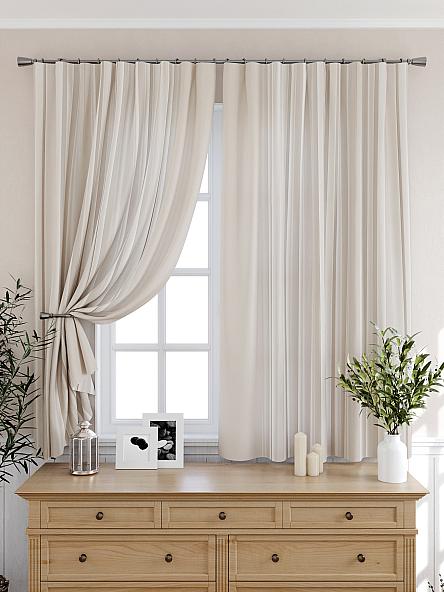 Комплект штор для кухни Лиргонс (бежевый) - фото 6