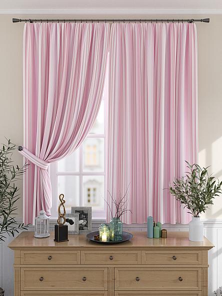 Комплект штор для кухни Римиорс (розовый)