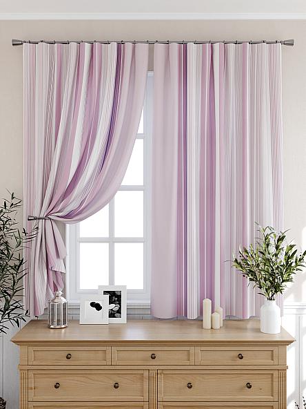 Комплект штор для кухни Олиорс (розовый) - фото 6