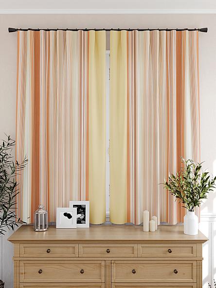 Комплект штор для кухни Олиорс (оранжевый) - фото 4