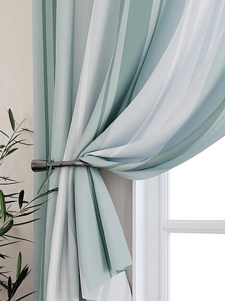 Комплект штор для кухни Бриниас (бирюза) - фото 2