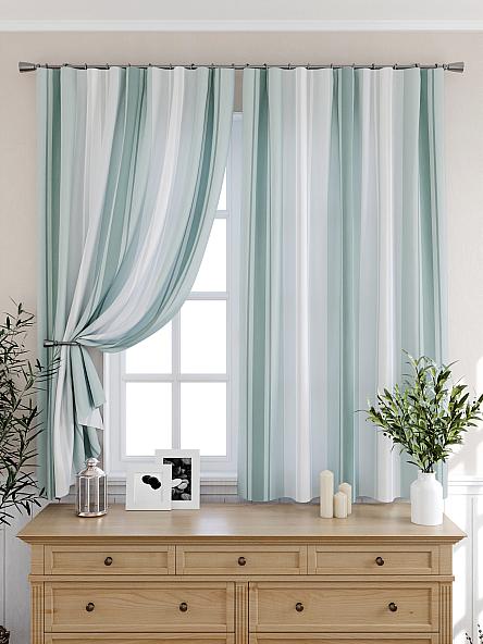 Комплект штор для кухни Бриниас (бирюза) - фото 6