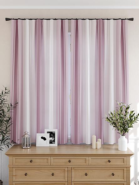 Комплект штор для кухни Бриниас (розовый) - фото 4