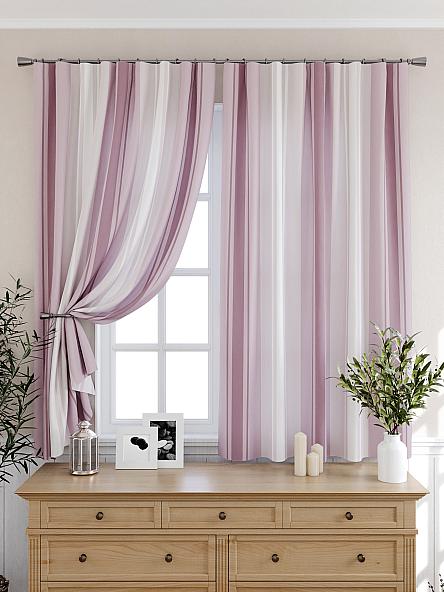 Комплект штор для кухни Бриниас (розовый) - фото 6