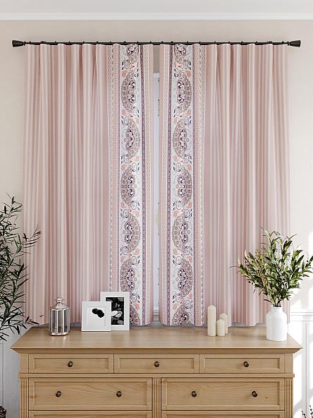 Комплект штор для кухни Кларионс (пудровый) - фото 4