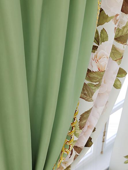 Комплект штор для кухни Тара (зеленый) - фото 4