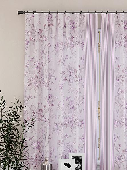 Комплект штор для кухни Олифрин (розовый) - фото 3