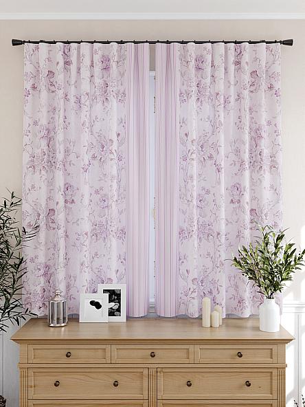 Комплект штор для кухни Олифрин (розовый) - фото 4