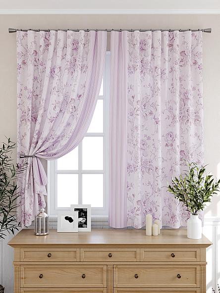 Комплект штор для кухни Олифрин (розовый) - фото 6