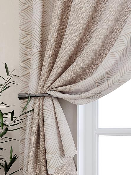 Комплект штор для кухни Авентис (бежевый) - фото 2