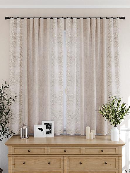 Комплект штор для кухни Авентис (бежевый) - фото 4