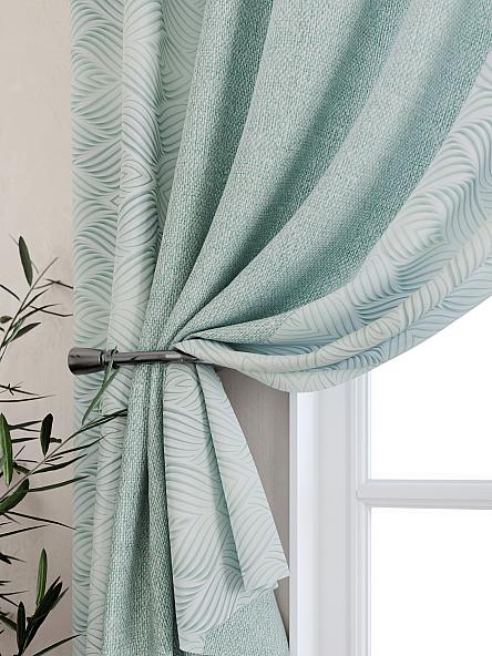Комплект штор для кухни Авентис (бирюза) - фото 2