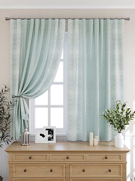 Комплект штор для кухни Авентис (бирюза) - фото 6