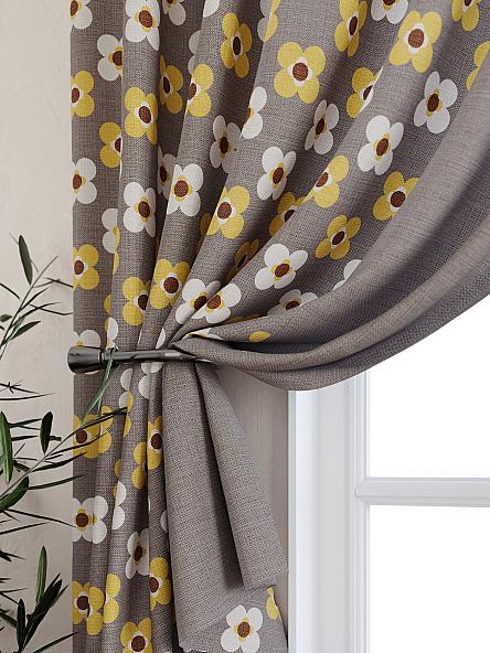 Комплект штор для кухни Милантрис (серый) - фото 2