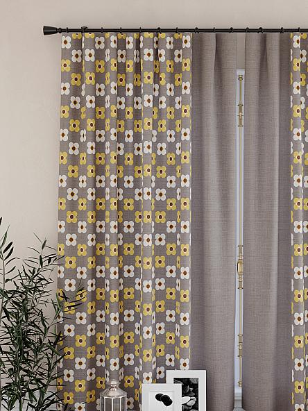 Комплект штор для кухни Милантрис (серый) - фото 3