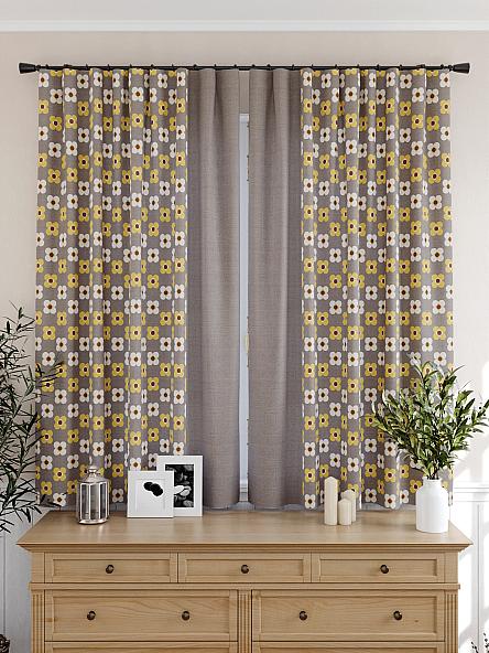 Комплект штор для кухни Милантрис (серый) - фото 4