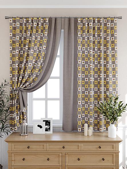 Комплект штор для кухни Милантрис (серый) - фото 6