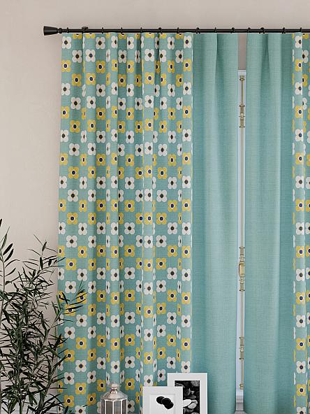 Комплект штор для кухни Милантрис (бирюза) - фото 3