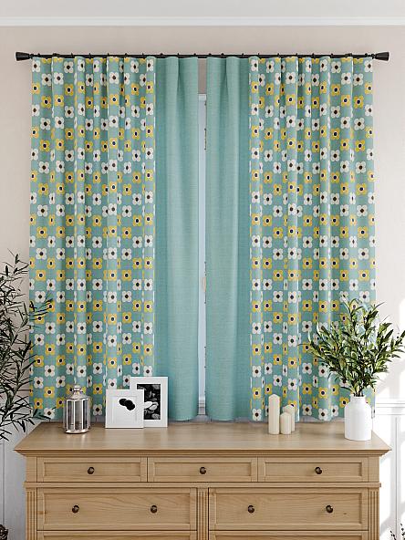 Комплект штор для кухни Милантрис (бирюза) - фото 4