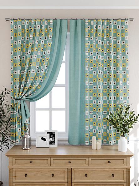 Комплект штор для кухни Милантрис (бирюза) - фото 6
