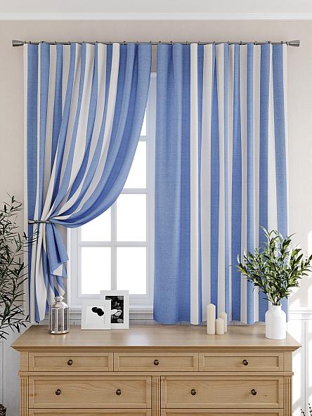 Комплект штор для кухни Берлион (синий) - фото 6