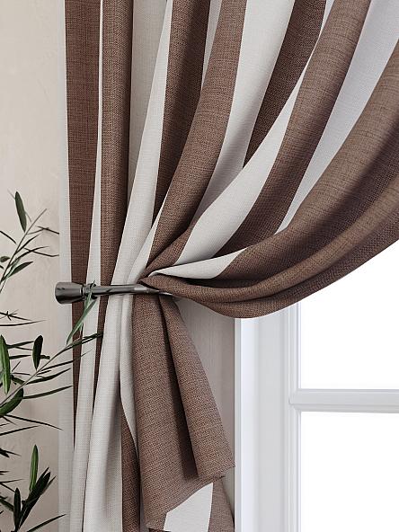Комплект штор для кухни Берлион (темно-коричневый) - фото 2