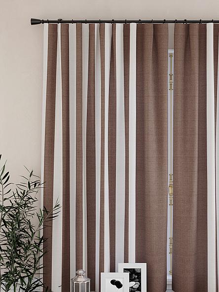 Комплект штор для кухни Берлион (темно-коричневый) - фото 3