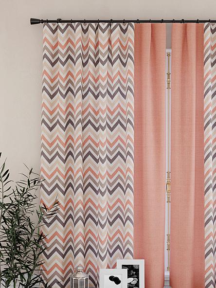 Комплект штор для кухни Велирон (коралл) - фото 3