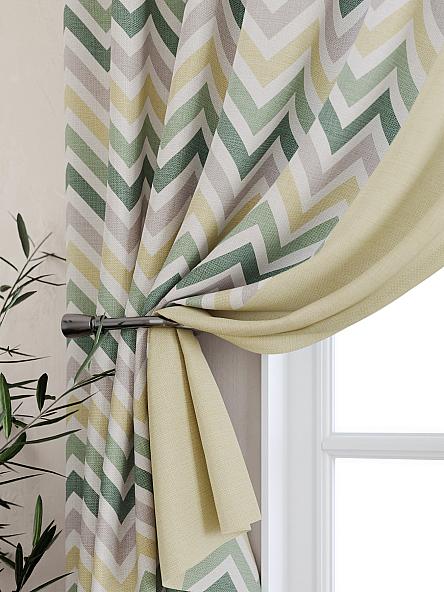 Комплект штор для кухни Велирон (лимонно-зеленый) - фото 2