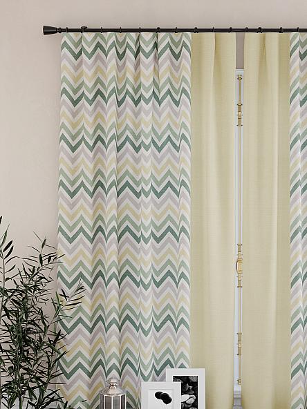 Комплект штор для кухни Велирон (лимонно-зеленый) - фото 3