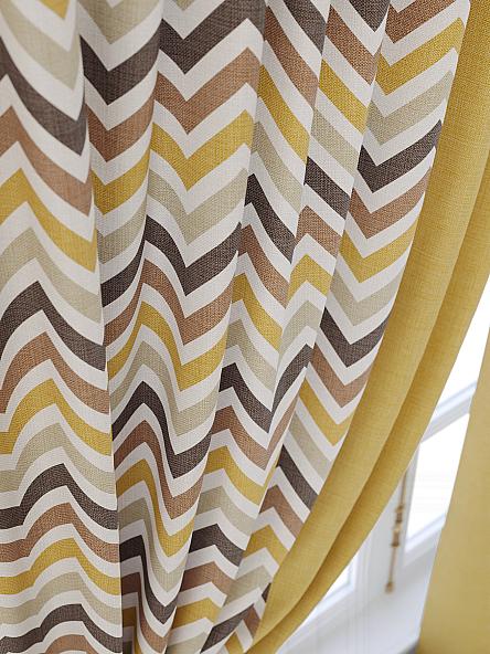 Комплект штор для кухни Велирон (горчичный) - фото 5