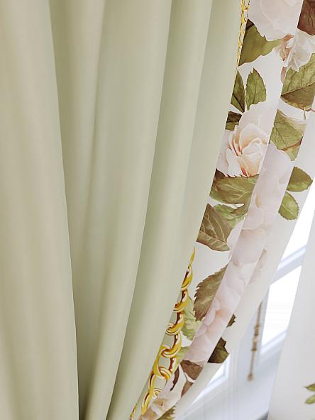 Комплект штор для кухни Тара (светло-зеленый) - фото 5