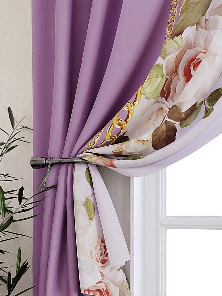 Комплект штор для кухни Тара (фиолетовый) - фото 2