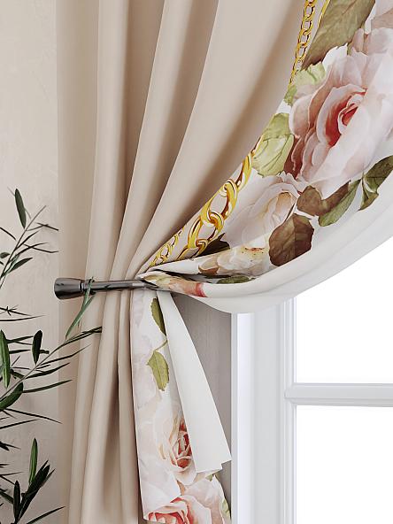 Комплект штор для кухни Тара (бежевый) - фото 2