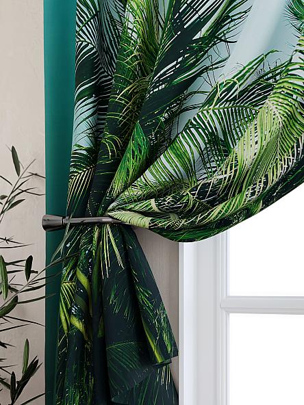 Комплект штор для кухни Палмион (бирюза) - фото 2