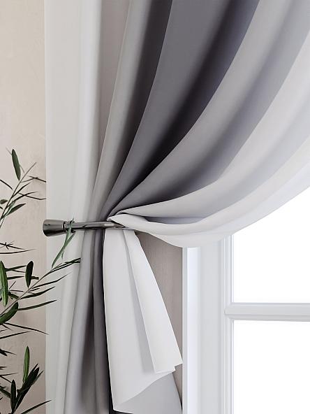 Комплект штор для кухни Мираниас (серый) - фото 2