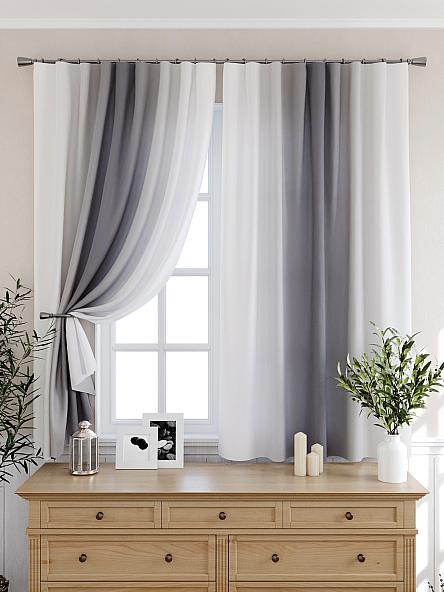 Комплект штор для кухни Мираниас (серый) - фото 6