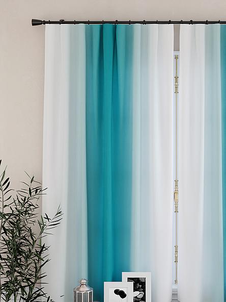 Комплект штор для кухни Мираниас (бирюзовый) - фото 3