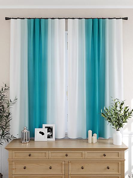 Комплект штор для кухни Мираниас (бирюзовый) - фото 4