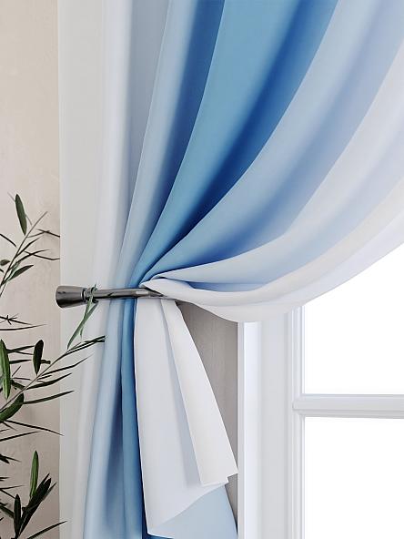 Комплект штор для кухни Мираниас (голубой) - фото 2