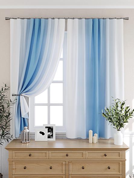 Комплект штор для кухни Мираниас (голубой) - фото 6