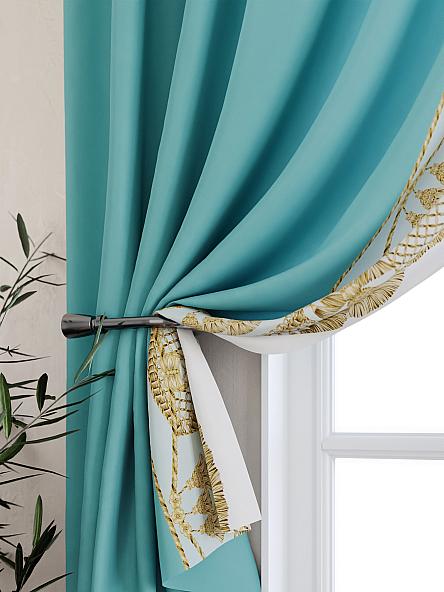 Комплект штор для кухни Брунорс (бирюза) - фото 2