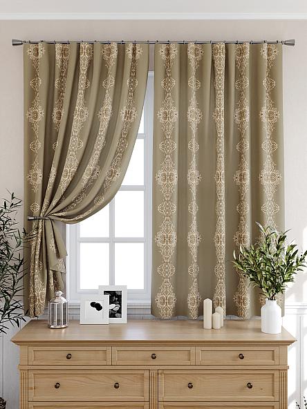 Комплект штор для кухни Преймис (оливковый) - фото 6