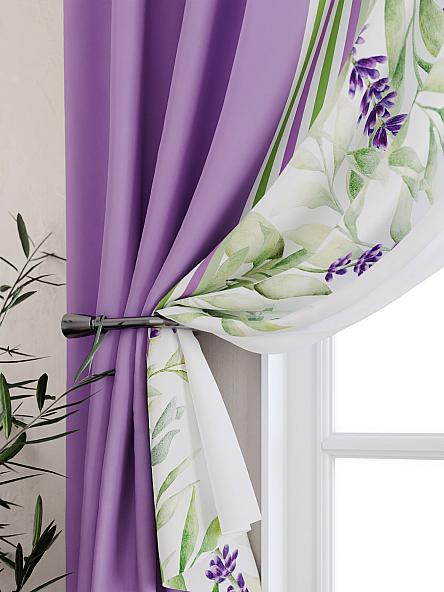Комплект штор для кухни Принорис (фиолетовый) - фото 2