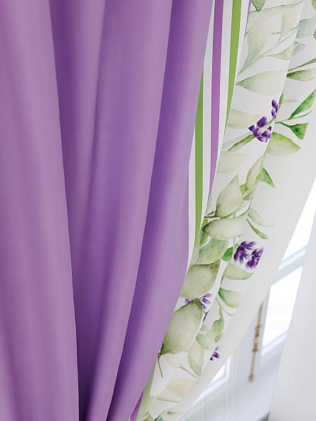 Комплект штор для кухни Принорис (фиолетовый) - фото 5