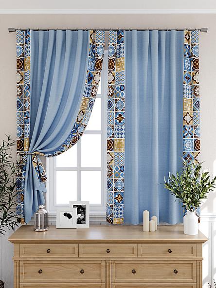 Комплект штор для кухни Магрил (голубой) - фото 6